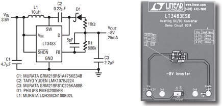 微功率SOT-23逆变DC/DC转换器在空间敏感应用中延长电池寿命