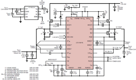LTC1708-PG增加了5位VID输出电压控制和电源-良好指示器