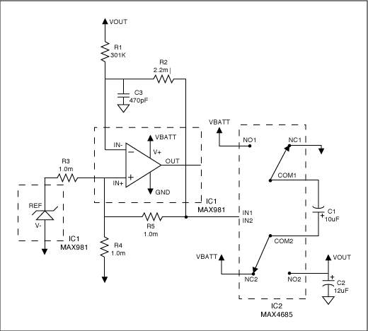 低导通电阻开关与参考和超低静态电流比较器相结合的办法
