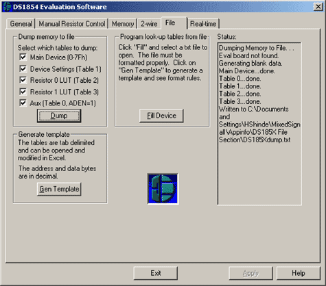 利用DS185XEVKIT软件的文件栏进行器件编程