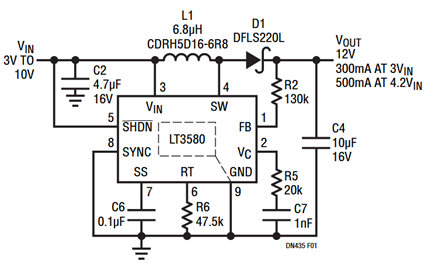 单电阻设置正或负输出的DC/DC转换器的技术方案